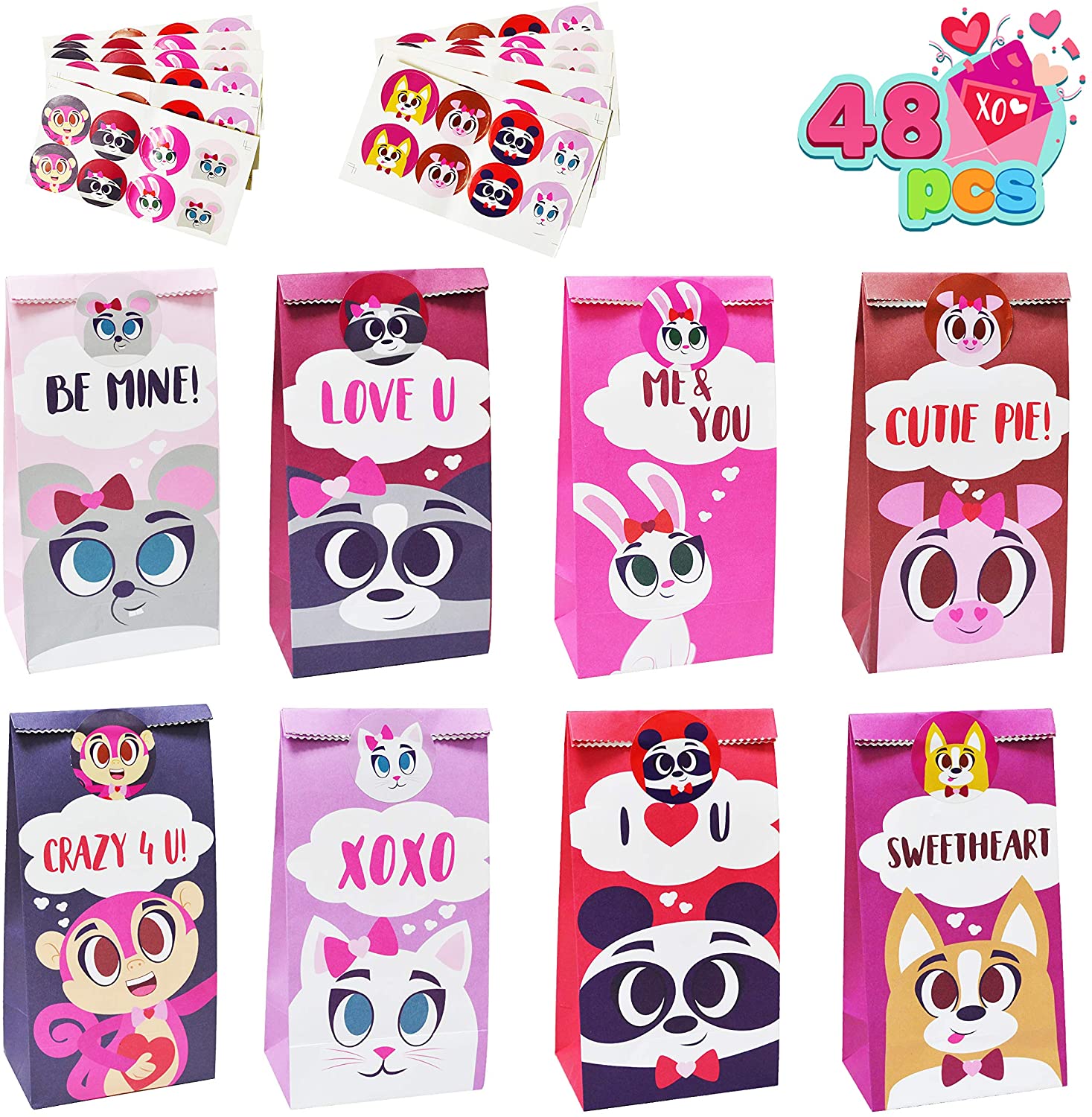 Fun Express Party Supplies Paper Treat Bags Valentine Paper Bags for Valentines Day 12 Pieces Bags Valentines Day Fun Express Party Supplies Paper Treat Bags Valentine Paper Bags for Valentines Day 12 Pieces Bags Valentines Day
